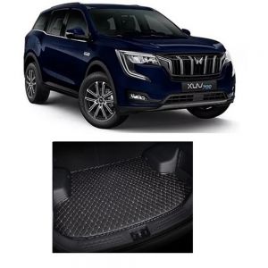 7D Car Trunk/Boot/Dicky PU Leatherette Mat for XUV 700  - Black